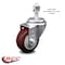 Service Caster 3 Inch Maroon Polyurethane Wheel Swivel 12mm Threaded Stem Caster SCC SCC-TS20S314-PPUB-MRN-M1215 - alternate 1